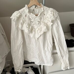 Sezane ruffled blouse